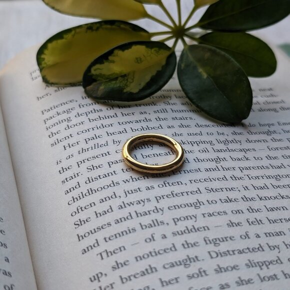 Waterproof Gold Ring Tarnish Free 18k Gold PVD Plated Meivim Eloise Ring Size 7 - Picture 4 of 5